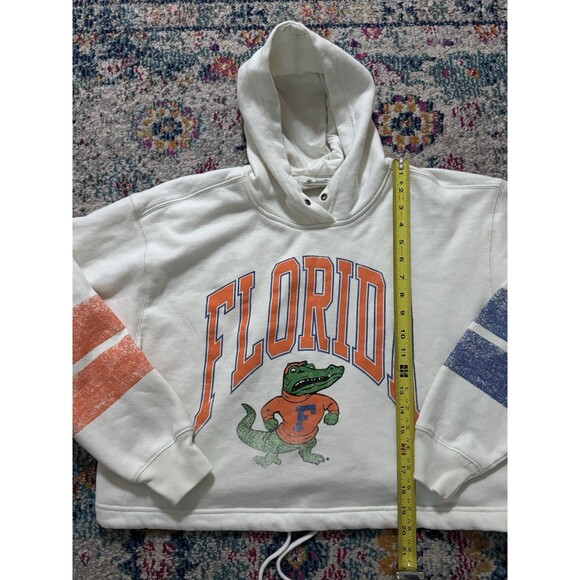 Florida Gators '47 Women's Harper Adjustable‎ Cropped Pullover Cream Hoodie Sz M - Picture 7 of 7